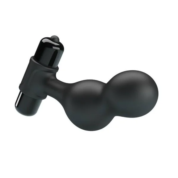 Schwarzer Silikon-Vibrator-Analstecker von Mr Play kaufen | Fesselliebe