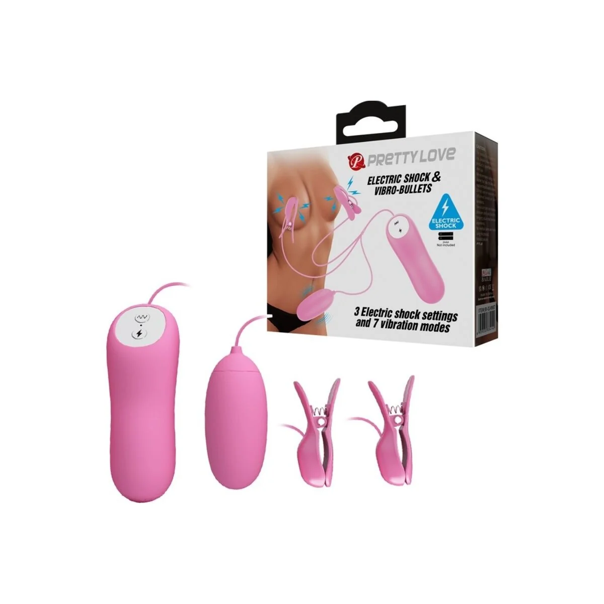 Pinzette mit Vibration und Rosa Eletroschock von Pretty Love kaufen | Fesselliebe