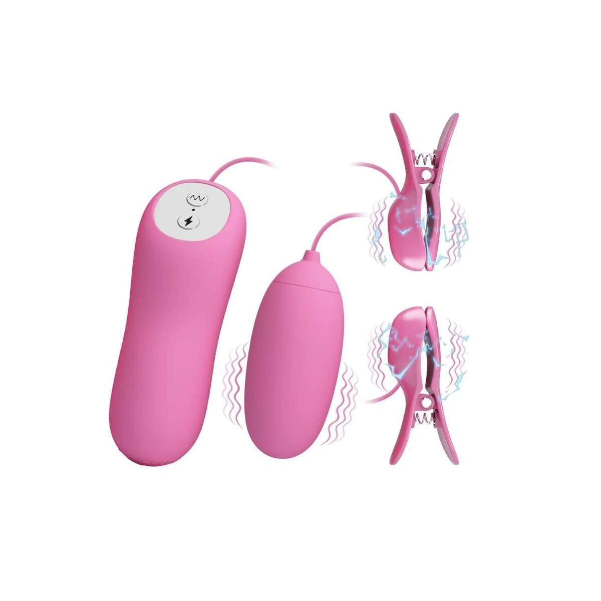 Pinzette mit Vibration und Rosa Eletroschock von Pretty Love kaufen | Fesselliebe