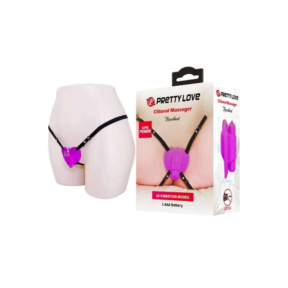 Heartbeat Clitoris Massager 10 Vibrationsmodi Lila von Pretty Love Flirtation kaufen | Fesselliebe