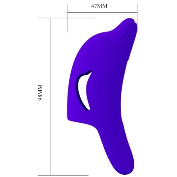 Delphini Leistungsstarker Dunkelblauer Fingerstimulator von Pretty Love kaufen | Fesselliebe