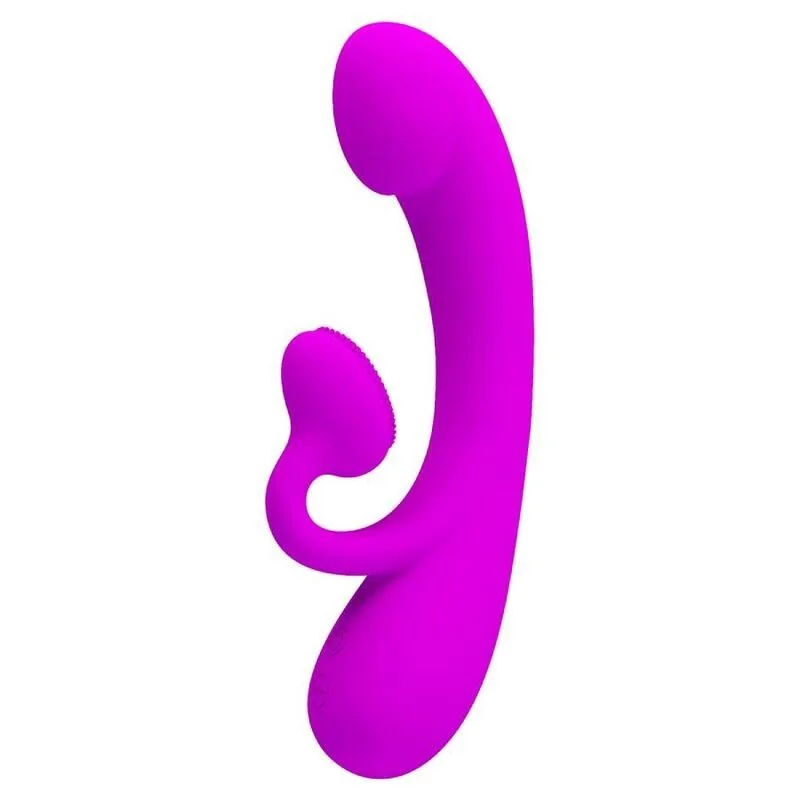 Aufrichtiger Vibrator und Klitoris-Sauger aus Violettem Silikon von Pretty Love kaufen | Fesselliebe 2