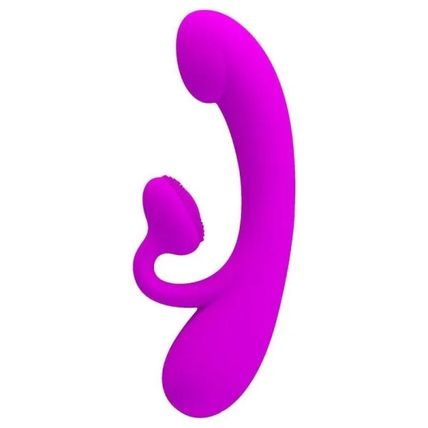Aufrichtiger Vibrator und Klitoris-Sauger aus Violettem Silikon von Pretty Love kaufen | Fesselliebe