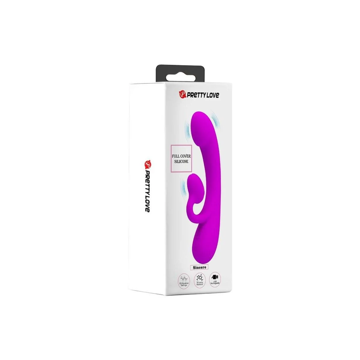 Aufrichtiger Vibrator und Klitoris-Sauger aus Violettem Silikon von Pretty Love kaufen | Fesselliebe