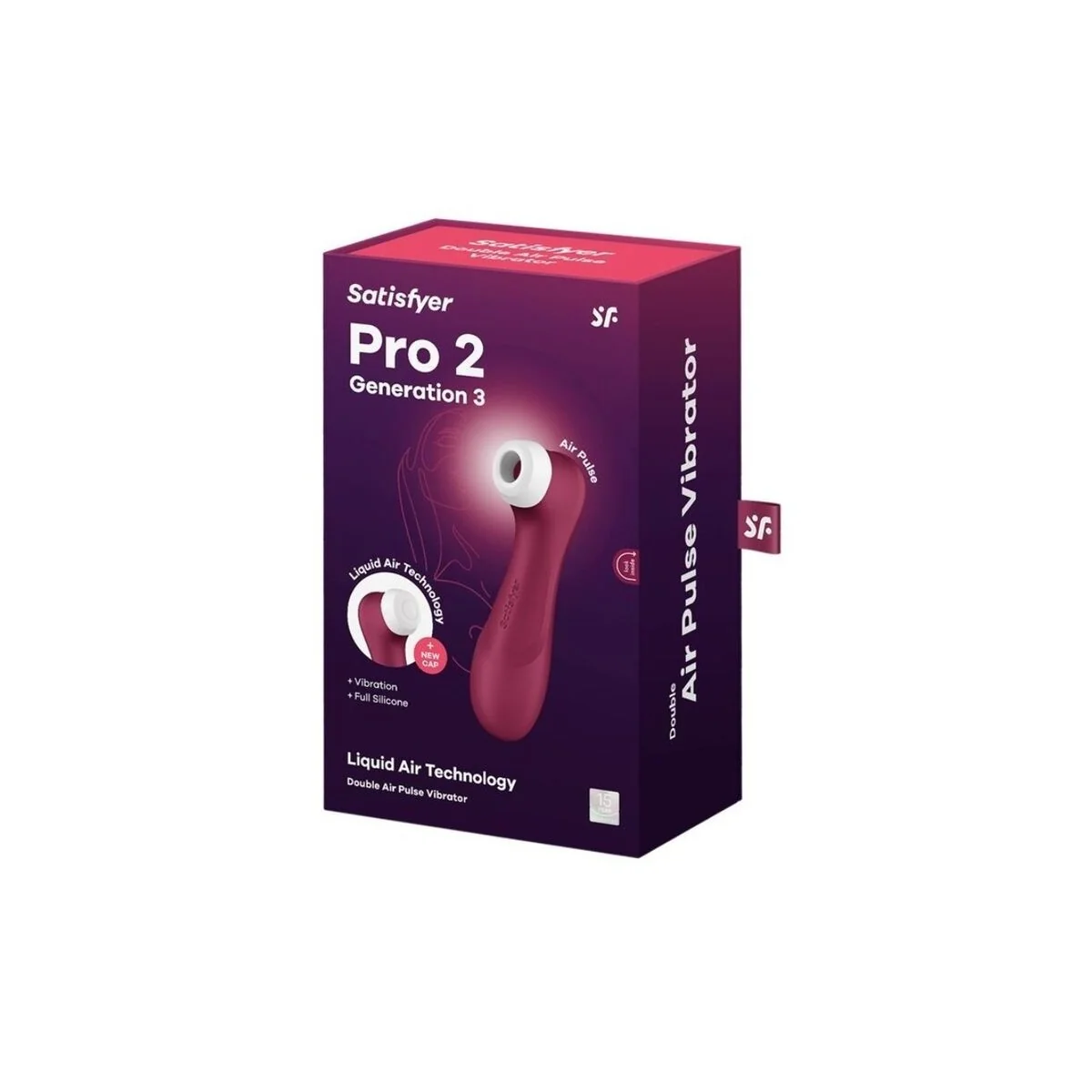 Pro 2 Generation 3 Liquid Air Technology Weinrot von Satisfyer Air Pulse kaufen | Fesselliebe
