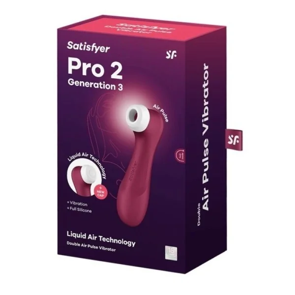 Pro 2 Generation 3 Liquid Air Technology Weinrot von Satisfyer Air Pulse kaufen | Fesselliebe