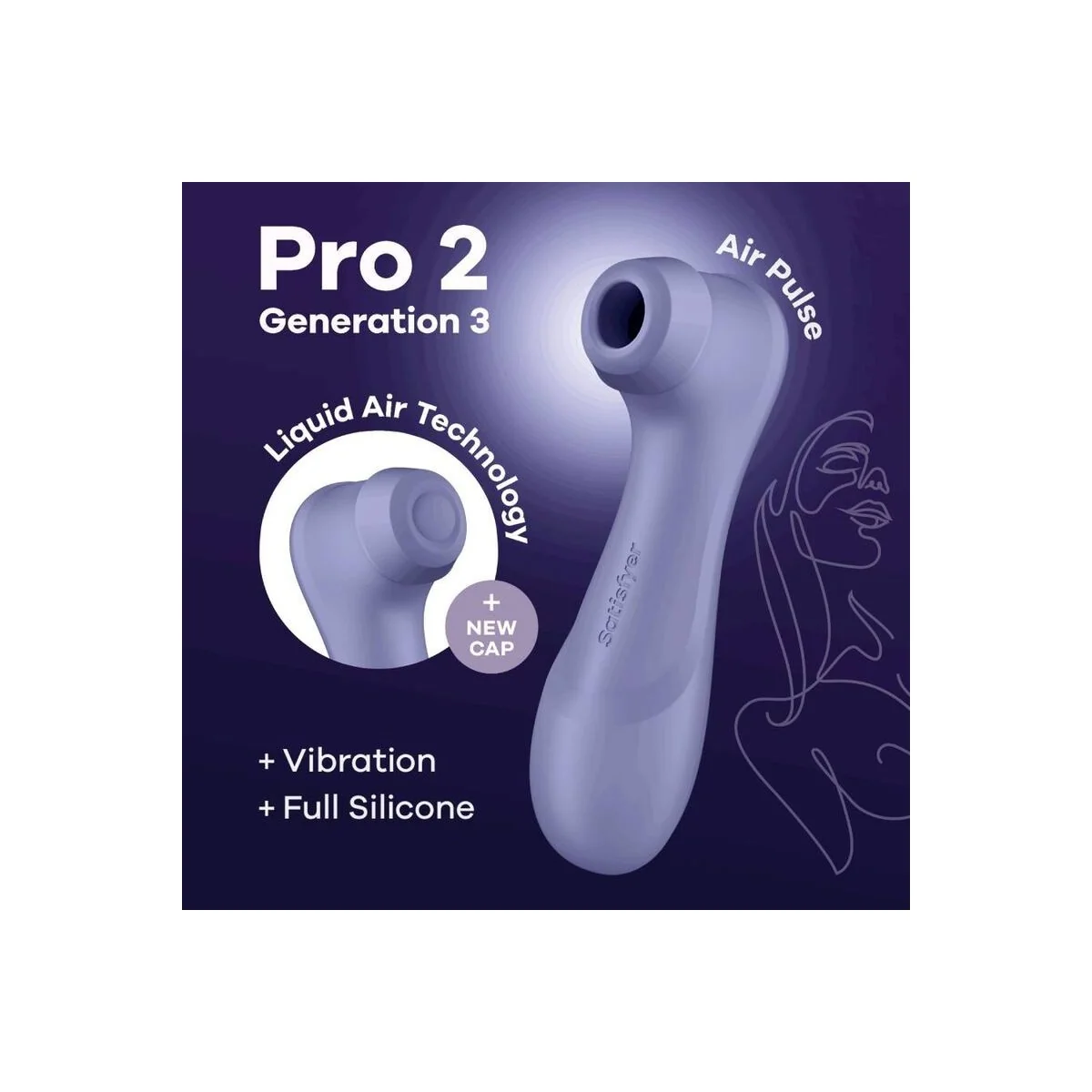 Pro 2 Generation 3 Liquid Air Technology Lila von Satisfyer Air Pulse kaufen | Fesselliebe