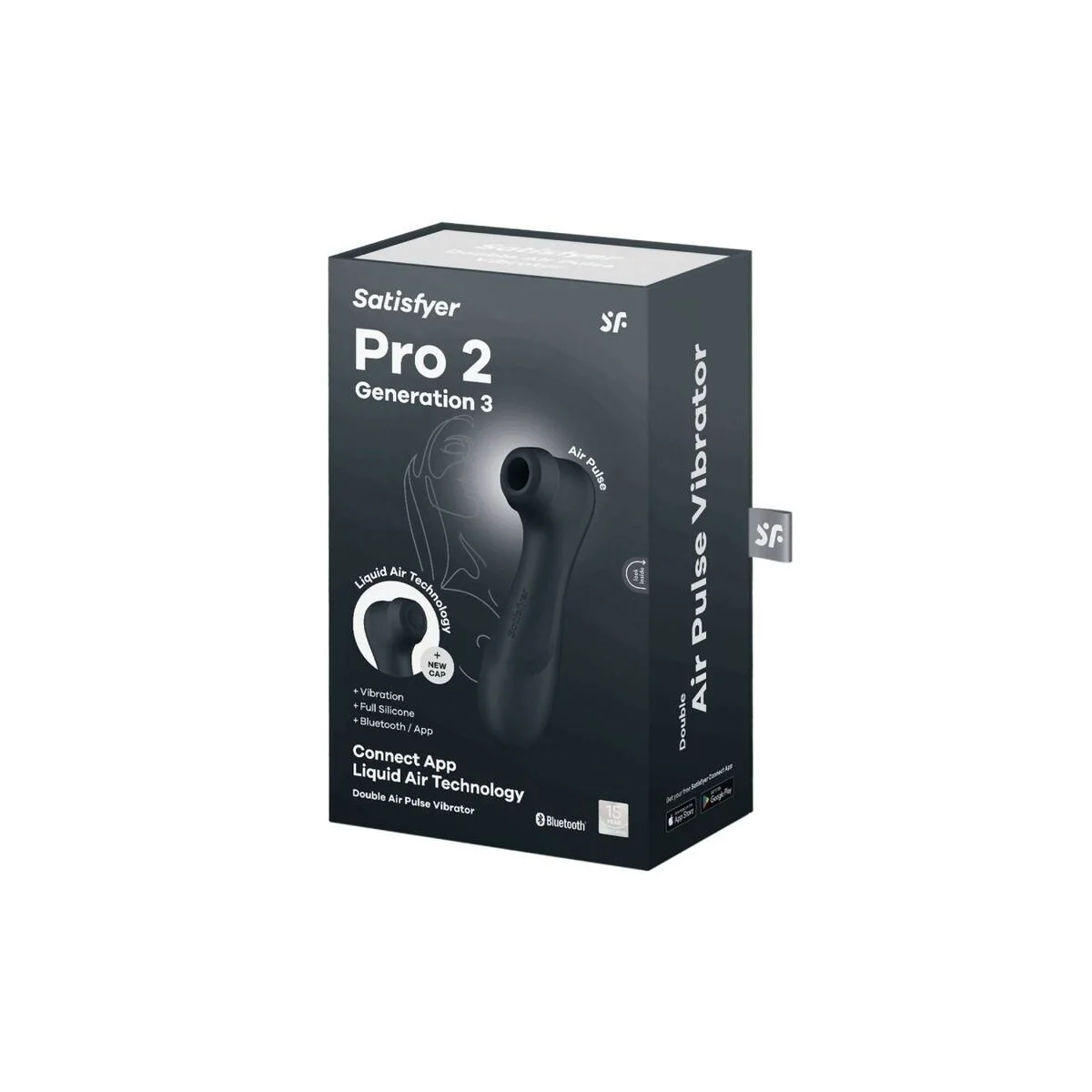 Pro 2 Generation 3 Schwarzes Bluetooth & App von Satisfyer Air Pulse kaufen | Fesselliebe