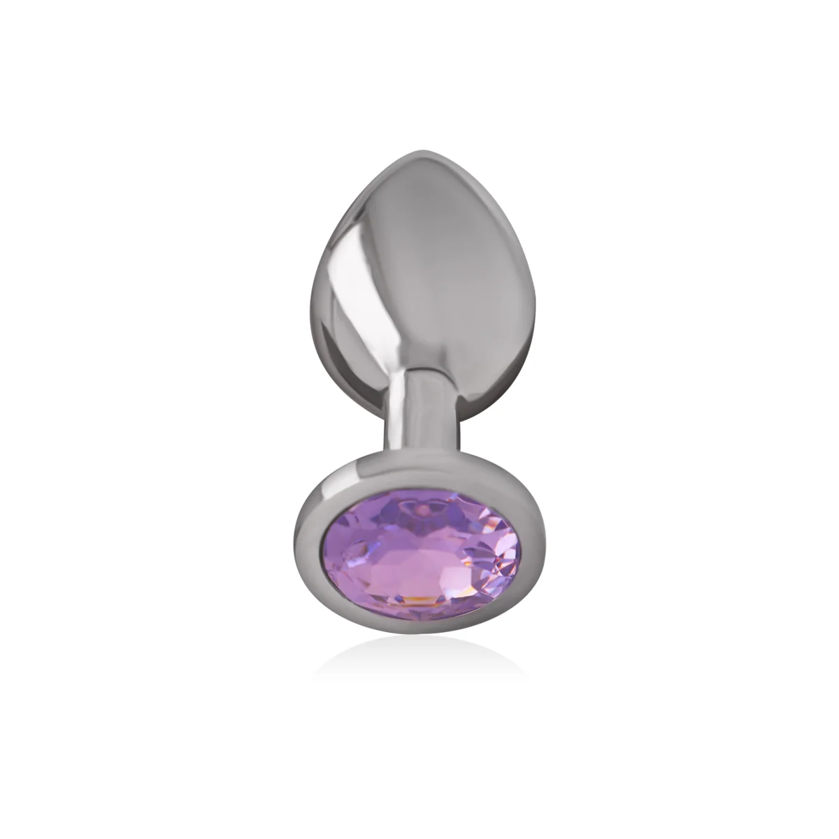 Analplug aus Aluminiummetall mit Violettem Kristall, Größe M von Intense Anal Toys kaufen | Fesselliebe