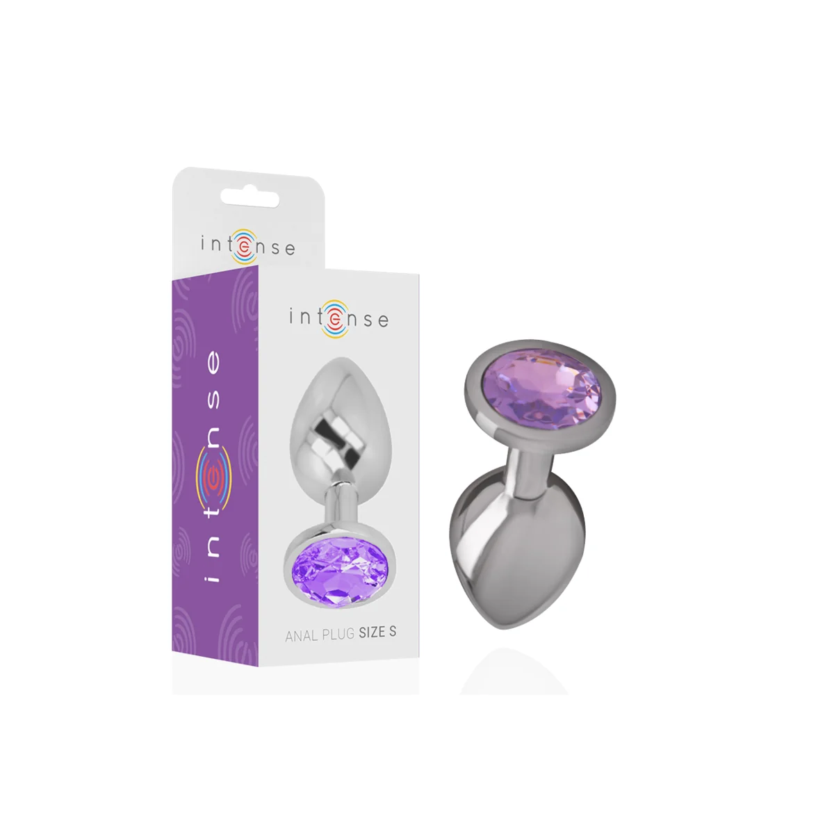 Analplug aus Aluminiummetall mit Violettem Kristall, Größe L von Intense Anal Toys kaufen | Fesselliebe