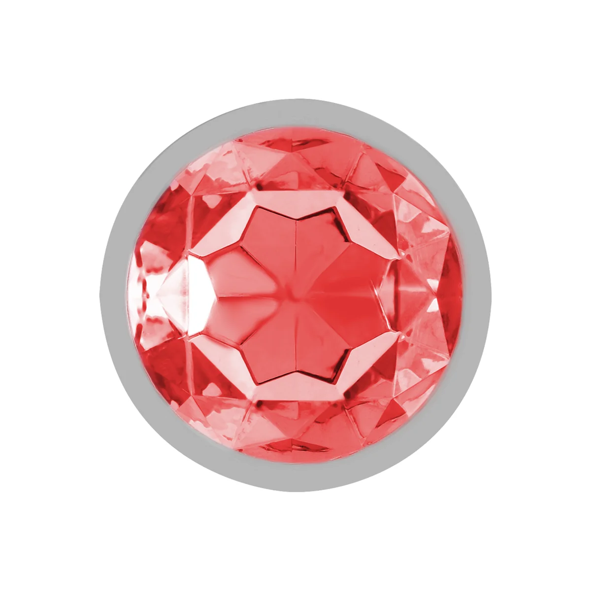 Analstecker aus Aluminiummetall mit Rotem Kristall, Größe S von Intense Anal Toys kaufen | Fesselliebe