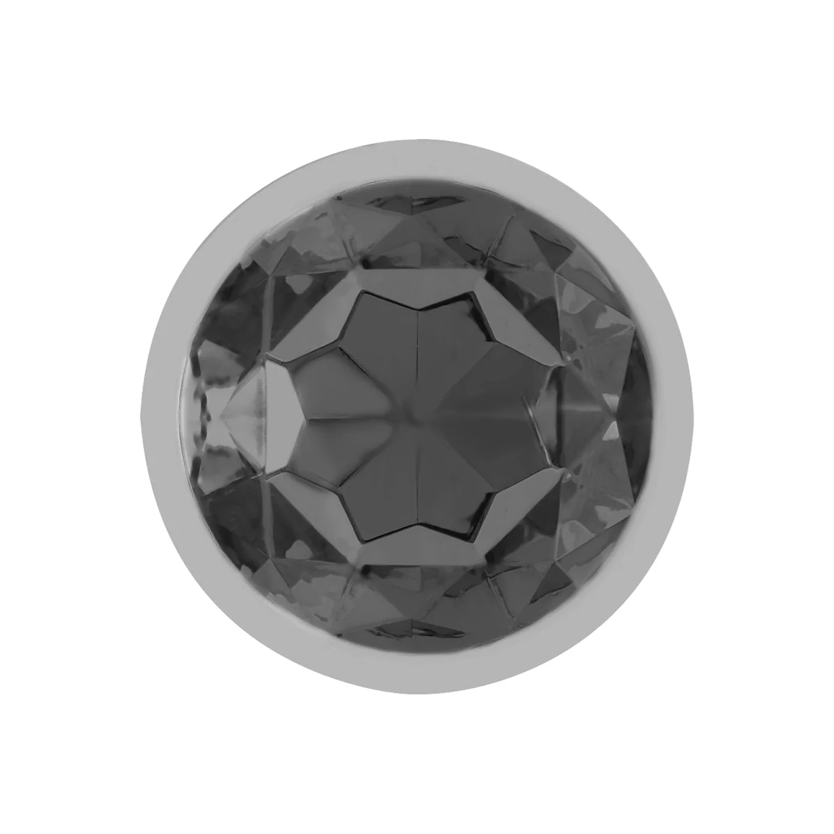 Analplug aus Aluminiummetall mit Schwarzem Kristall, Größe S von Intense Anal Toys kaufen | Fesselliebe