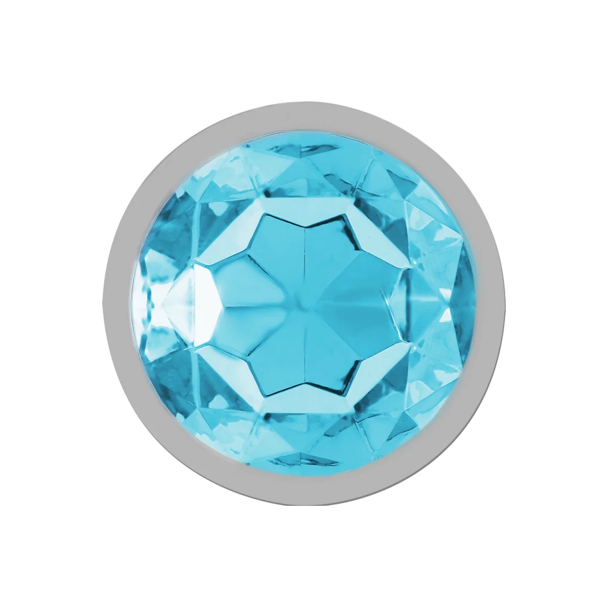 Analstecker aus Aluminiummetall mit Blauem Kristall, Größe S von Intense Anal Toys kaufen | Fesselliebe