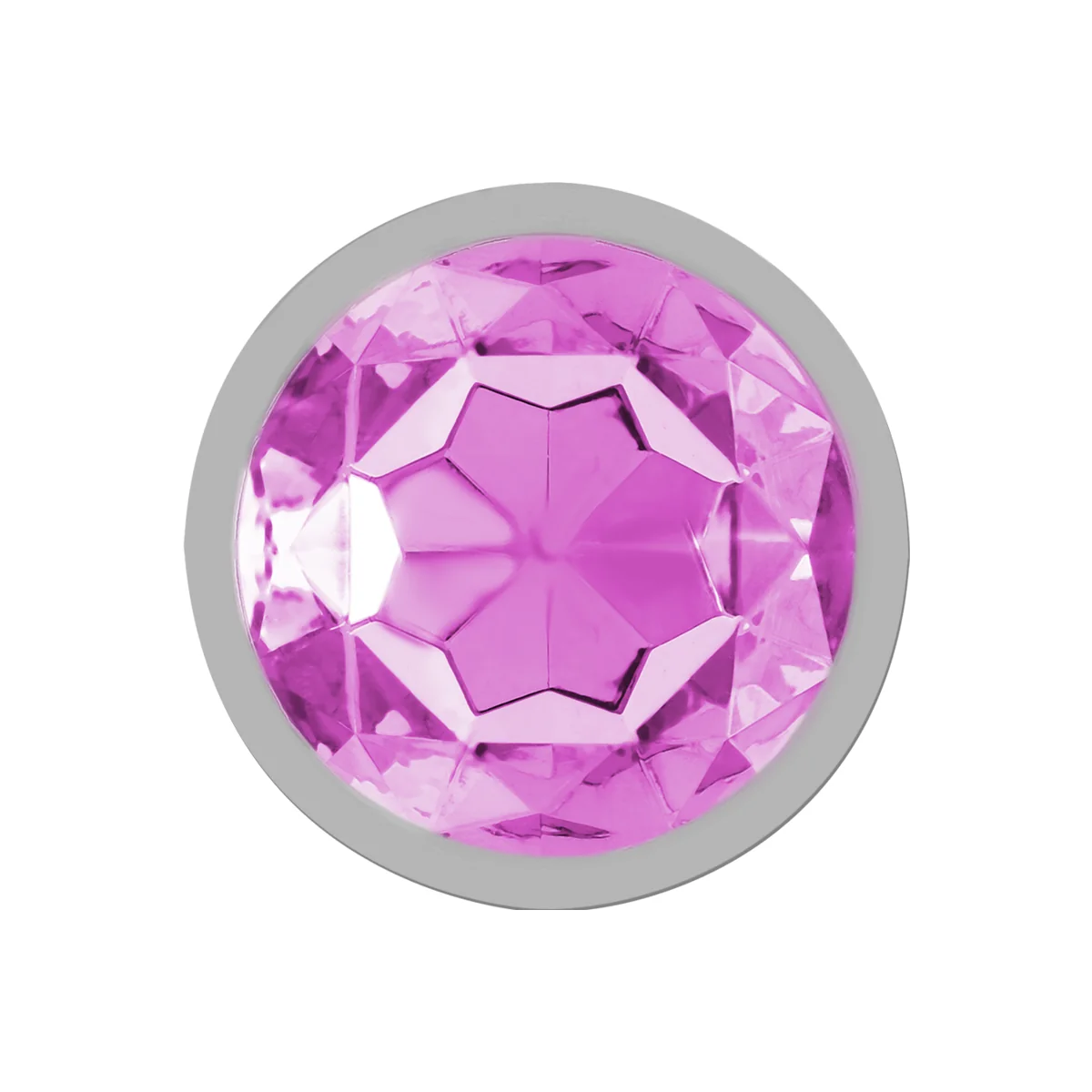 Analplug aus Aluminiummetall mit Rosa Kristall, Größe M von Intense Anal Toys kaufen | Fesselliebe