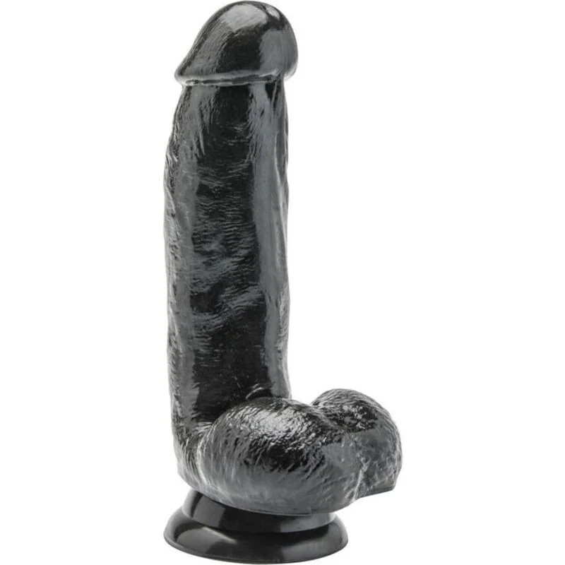 Dildo 12 cm mit Hoden Schwarz von Get Real kaufen | Fesselliebe