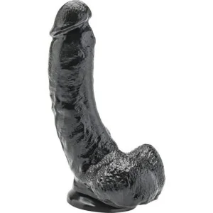 Dildo 20,5 cm mit Hoden Schwarz von Get Real kaufen | Fesselliebe