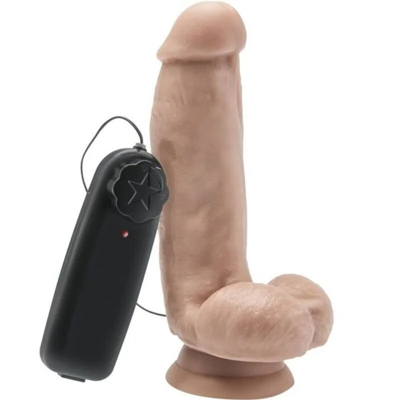 Dildo 12 cm mit Hoden Vibrator Beige von Get Real kaufen | Fesselliebe