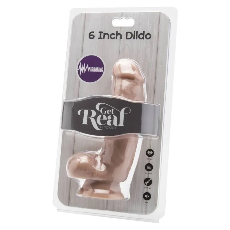 Dildo 12 cm mit Hoden Vibrator Beige von Get Real kaufen | Fesselliebe 2
