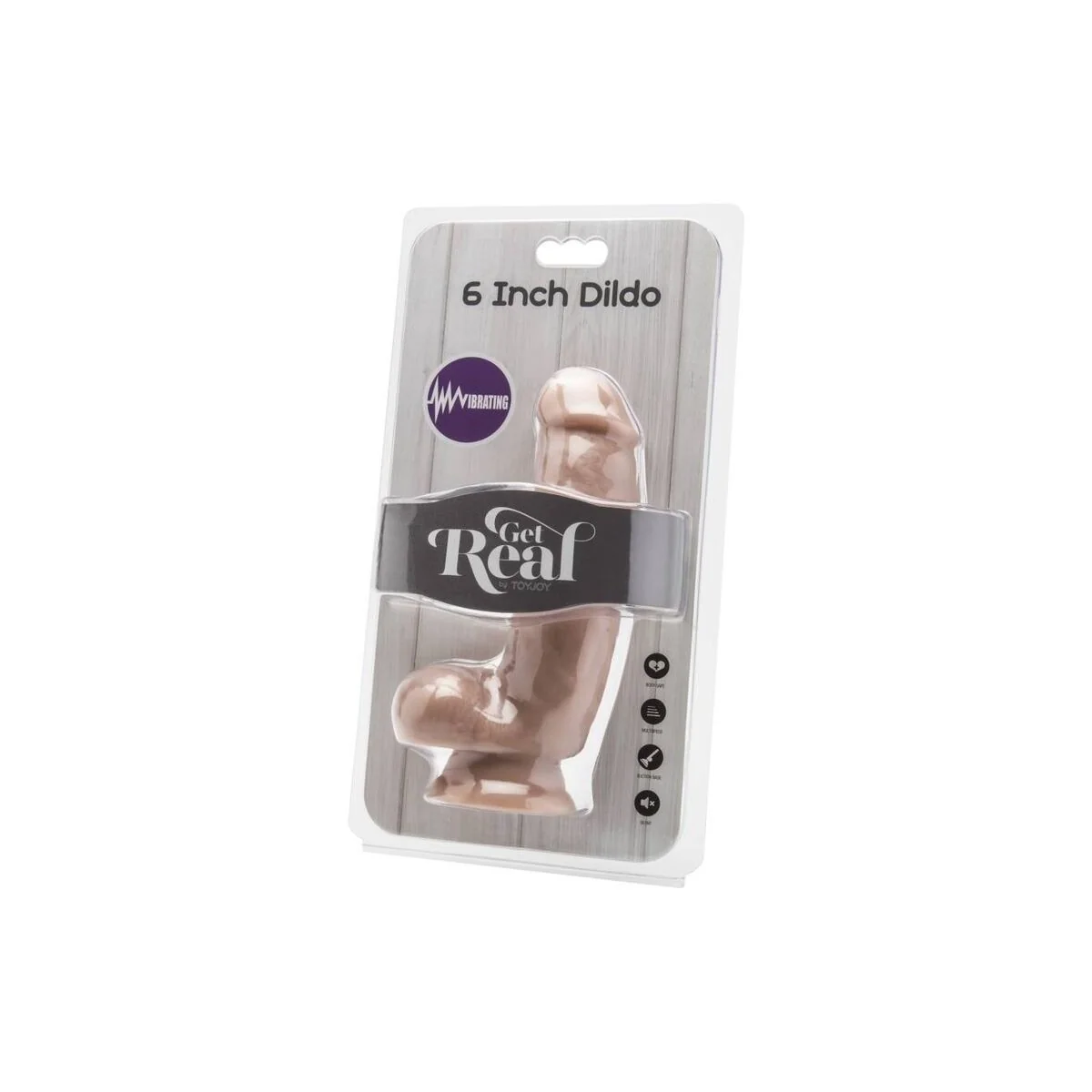 Dildo 12 cm mit Hoden Vibrator Beige von Get Real kaufen | Fesselliebe