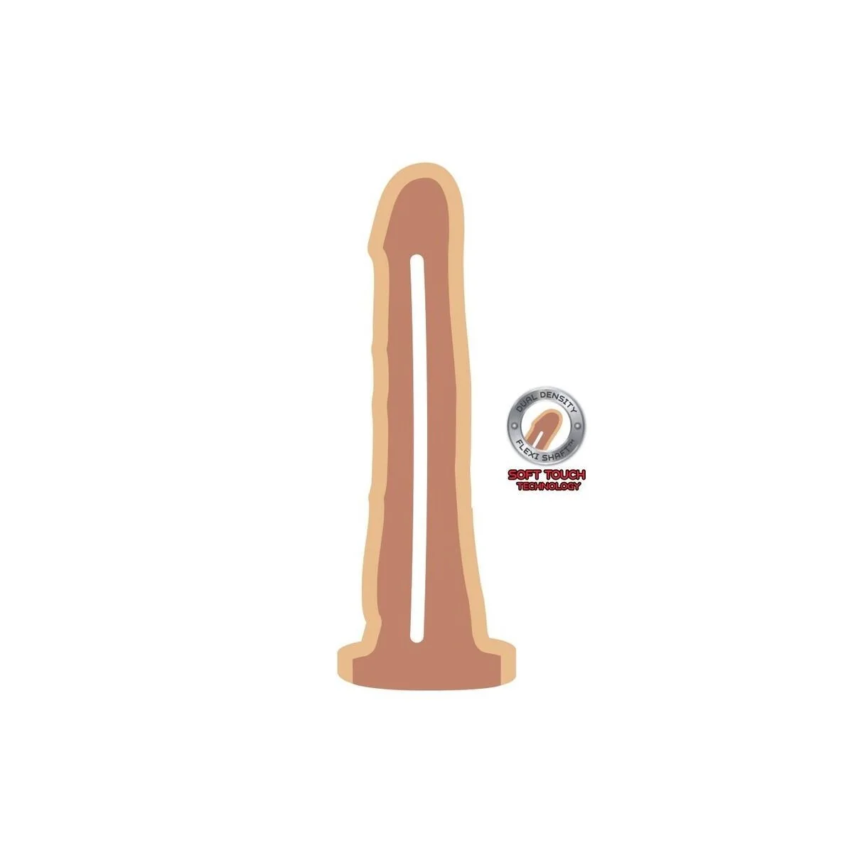 Dual Density Dong 19 cm Beige von Get Real kaufen | Fesselliebe