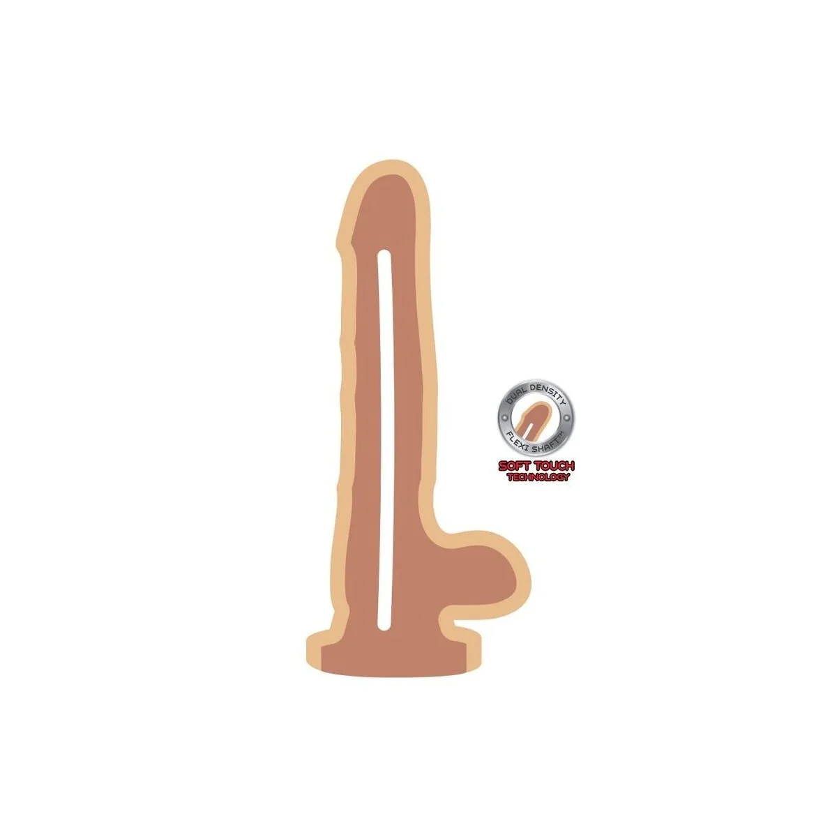 Dual Density Dildo 18 cm Eierhaut von Get Real kaufen | Fesselliebe