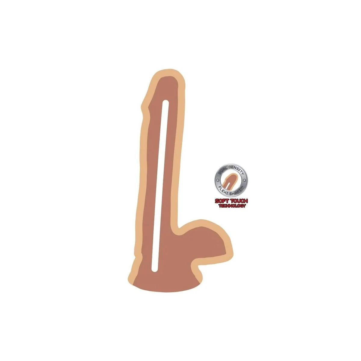 Dual Density Dildo 17 cm Eierhaut von Get Real kaufen | Fesselliebe