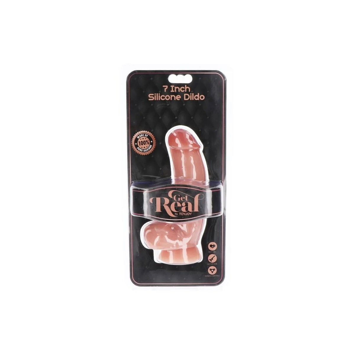 Silikondildo 18 cm mit Hoden Beige von Get Real kaufen | Fesselliebe
