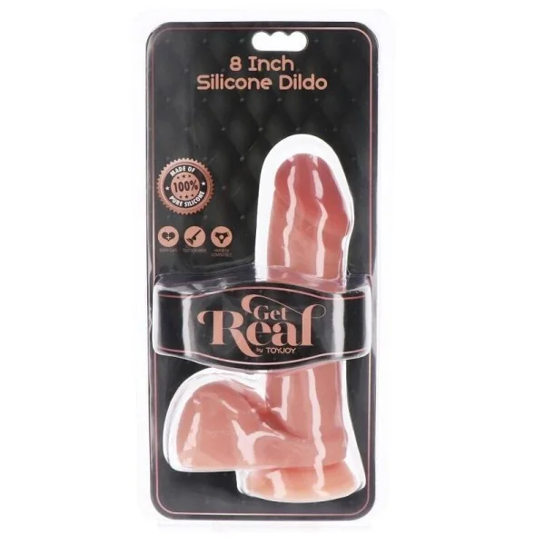 Silikondildo 20,5 cm mit Hoden Beige von Get Real kaufen | Fesselliebe