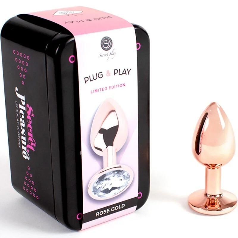 Metall-Butt-Plug Roségold, Kleine Größe 7 cm von Secretplay Toys kaufen | Fesselliebe 2