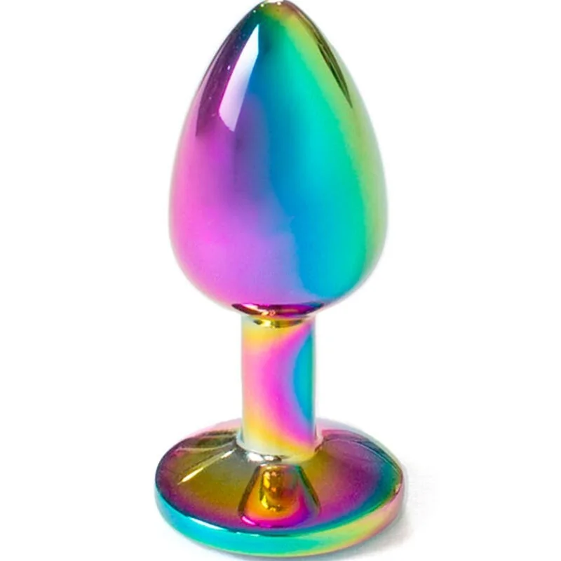 Butt Plug aus Metall Regenbogen, Kleine Größe 7 cm von Secretplay Toys kaufen | Fesselliebe