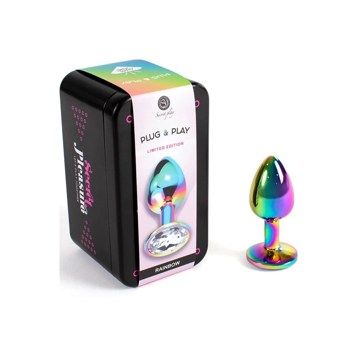 Butt Plug aus Metall Regenbogen, Kleine Größe 7 cm von Secretplay Toys kaufen | Fesselliebe