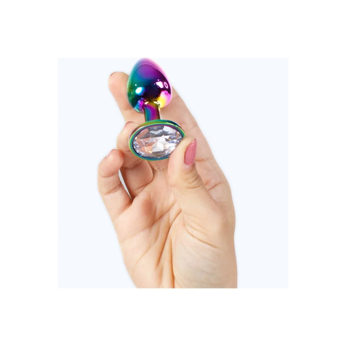 Butt Plug aus Metall Regenbogen, Kleine Größe 7 cm von Secretplay Toys kaufen | Fesselliebe