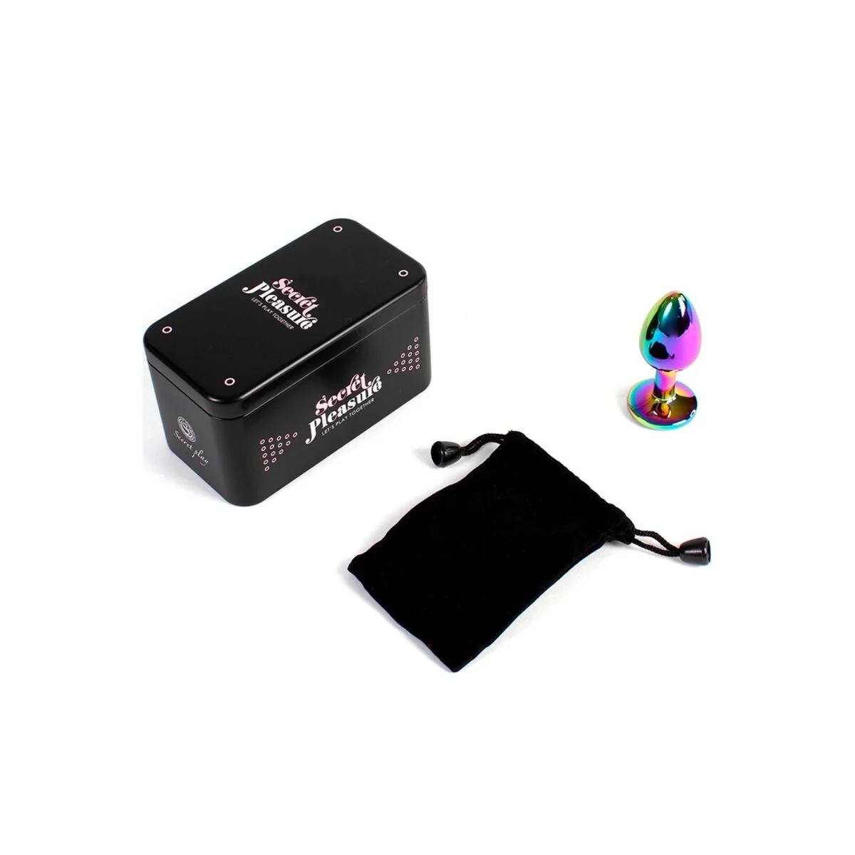 Butt Plug aus Metall Regenbogen, Kleine Größe 7 cm von Secretplay Toys kaufen | Fesselliebe