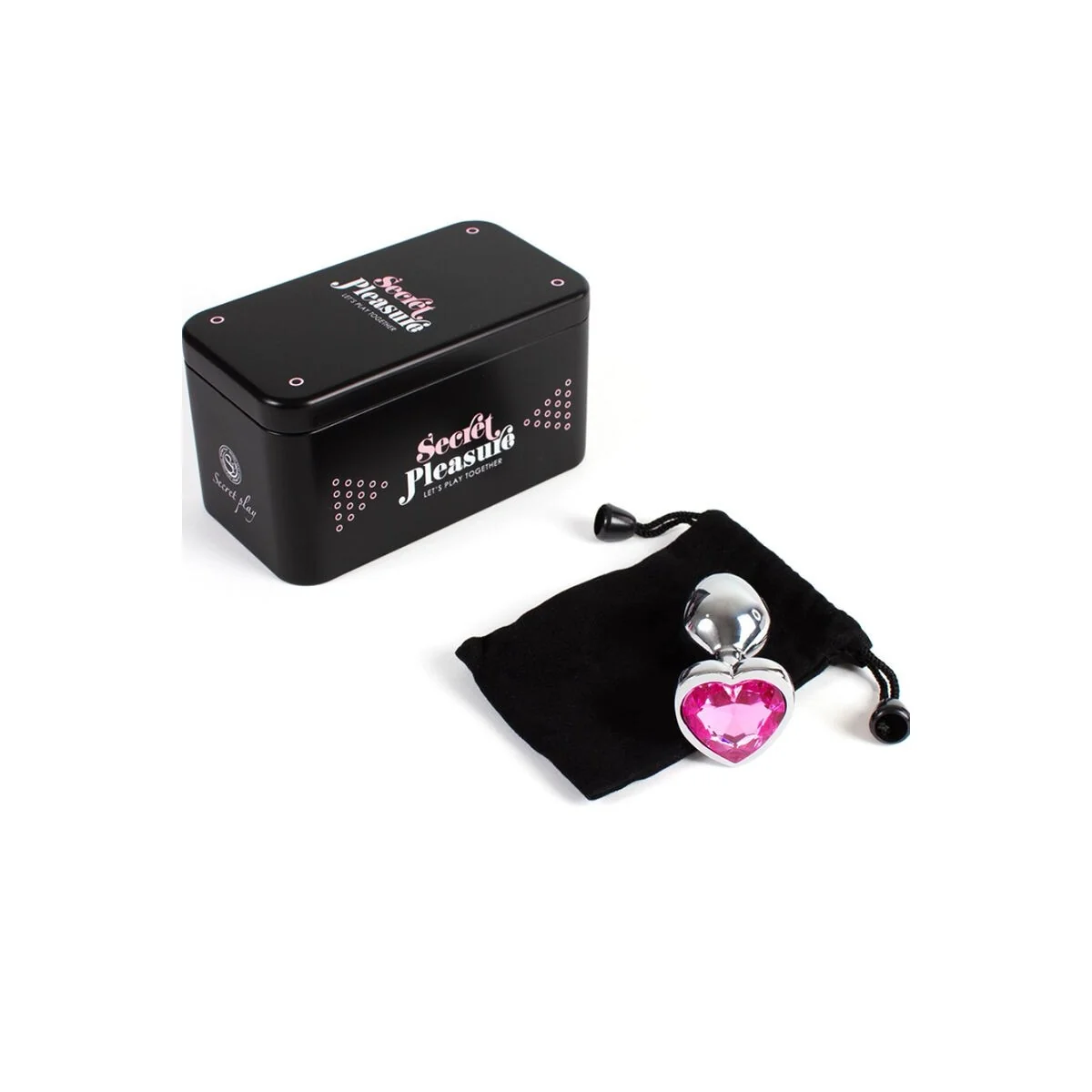 Butt Plug aus Metall Fuchsia Herz Kleine Größe 7 cm von Secretplay Toys kaufen | Fesselliebe