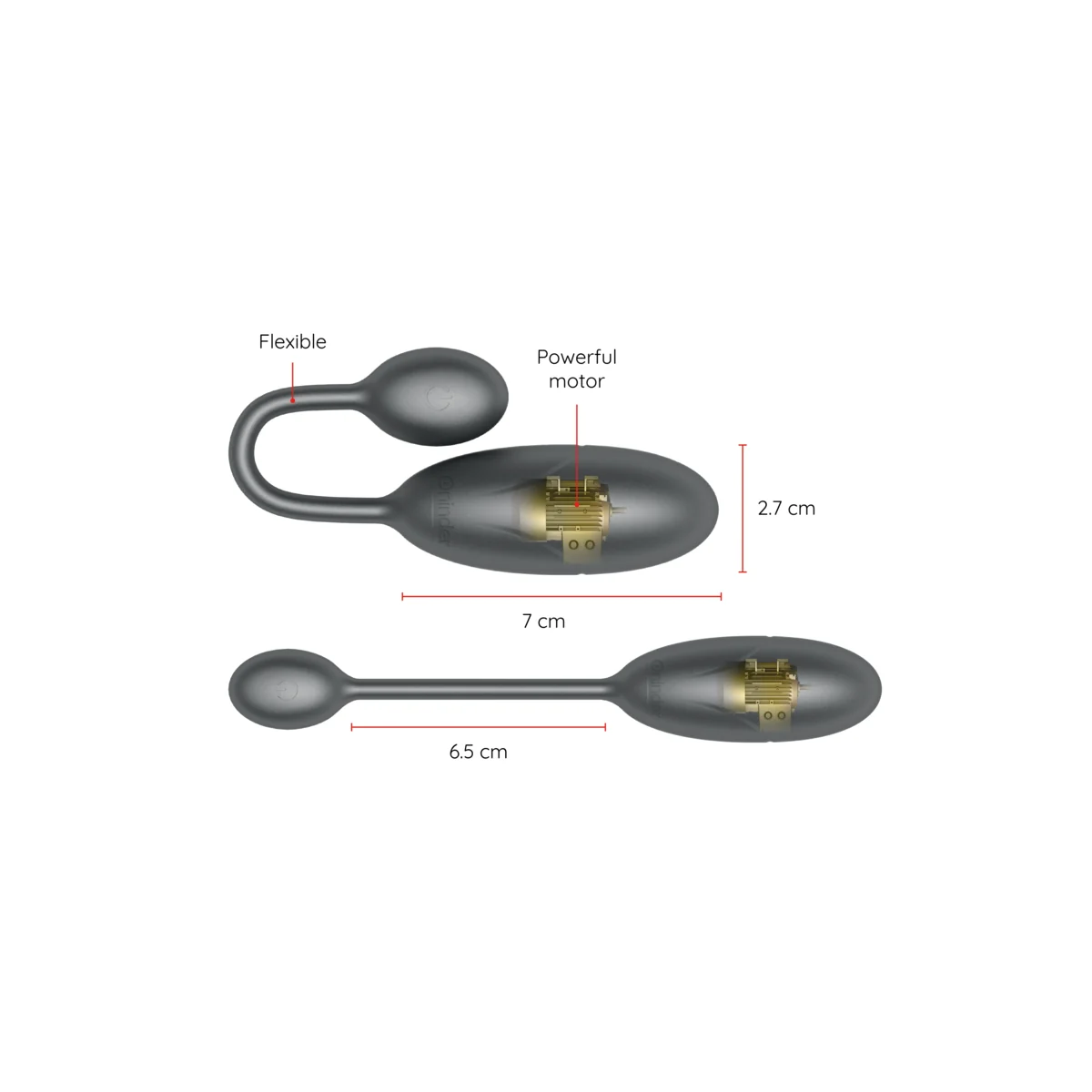 Denver Vibrierendes Ei Schwarz 7 X 2,7 cm mit kostenloser App von Oninder kaufen | Fesselliebe