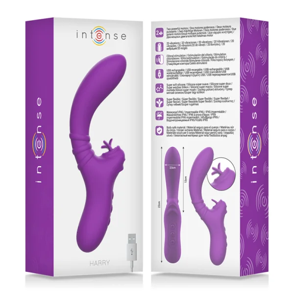 Harry Flexibler Vibrator mit Lila Zunge von Intense Fun kaufen | Fesselliebe