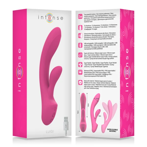 Luigi Rabbit Vibrator Rosa Flüssiges Silikon von Intense Fun kaufen | Fesselliebe