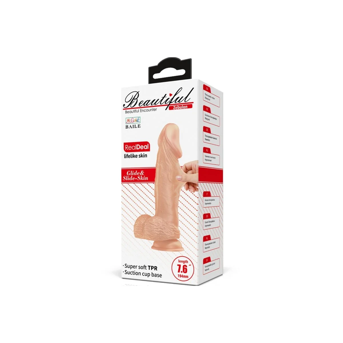 Zebulon Flexibler realistischer Dildo 19.4 cm Natürlich von Baile Dildos kaufen | Fesselliebe