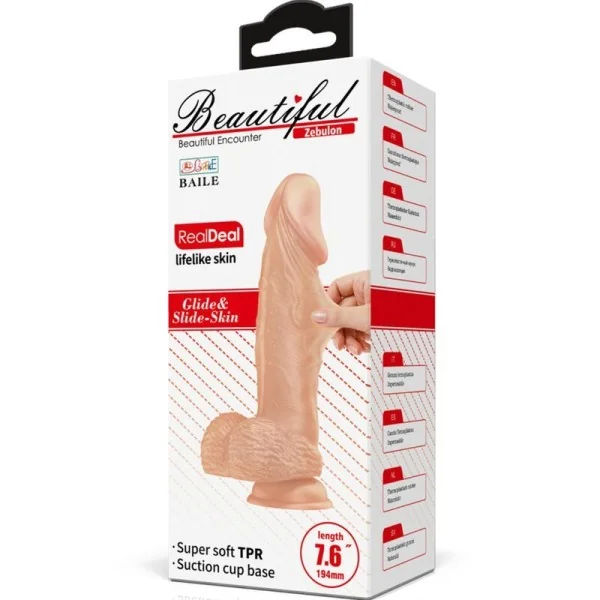 Zebulon Flexibler realistischer Dildo 19.4 cm Natürlich von Baile Dildos kaufen | Fesselliebe