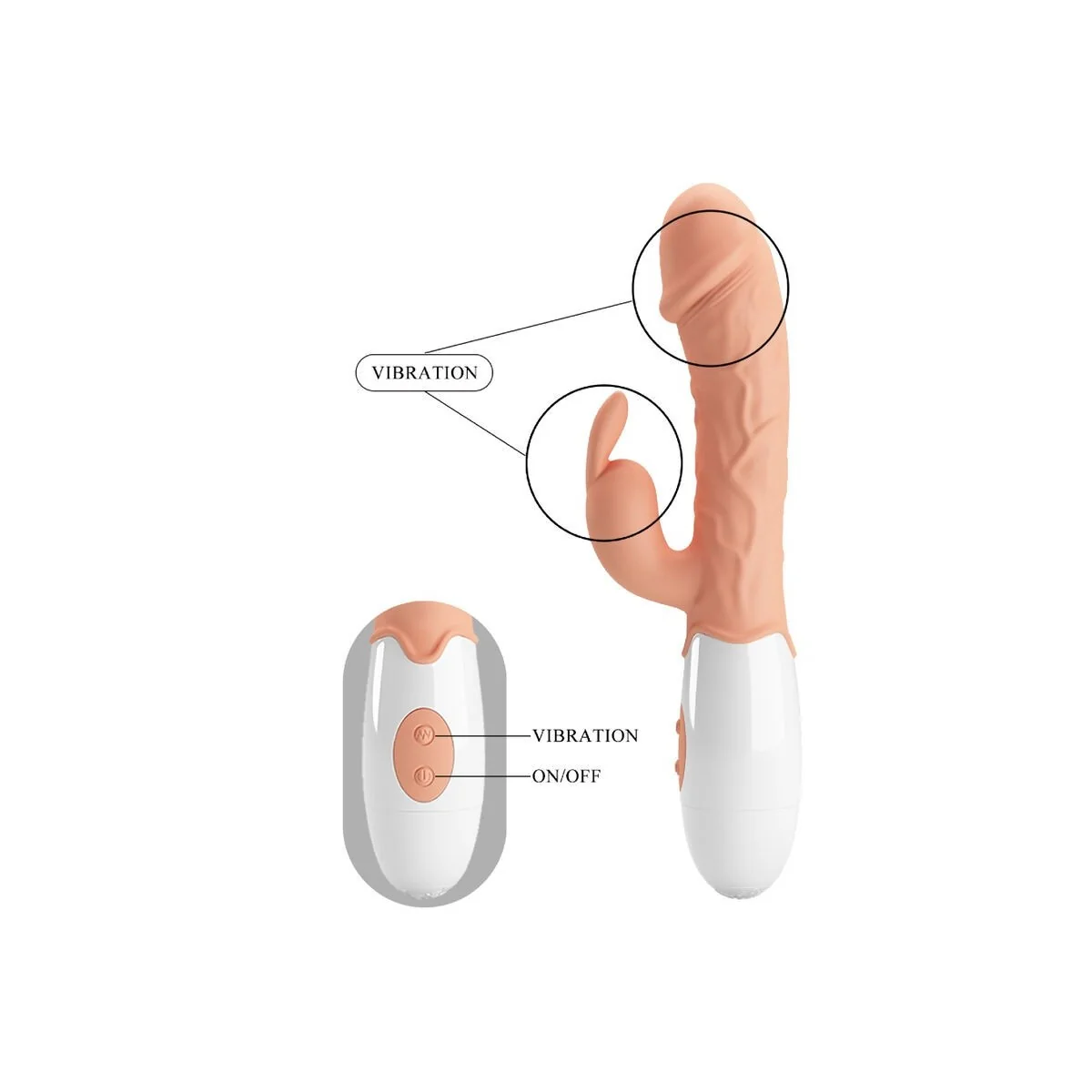 Osterhasen-Vibrator mit Stimulator von Pretty Love kaufen | Fesselliebe