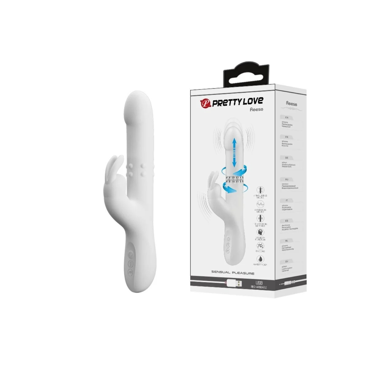 Reese Vibrator mit Silberne Rotation von Pretty Love kaufen | Fesselliebe
