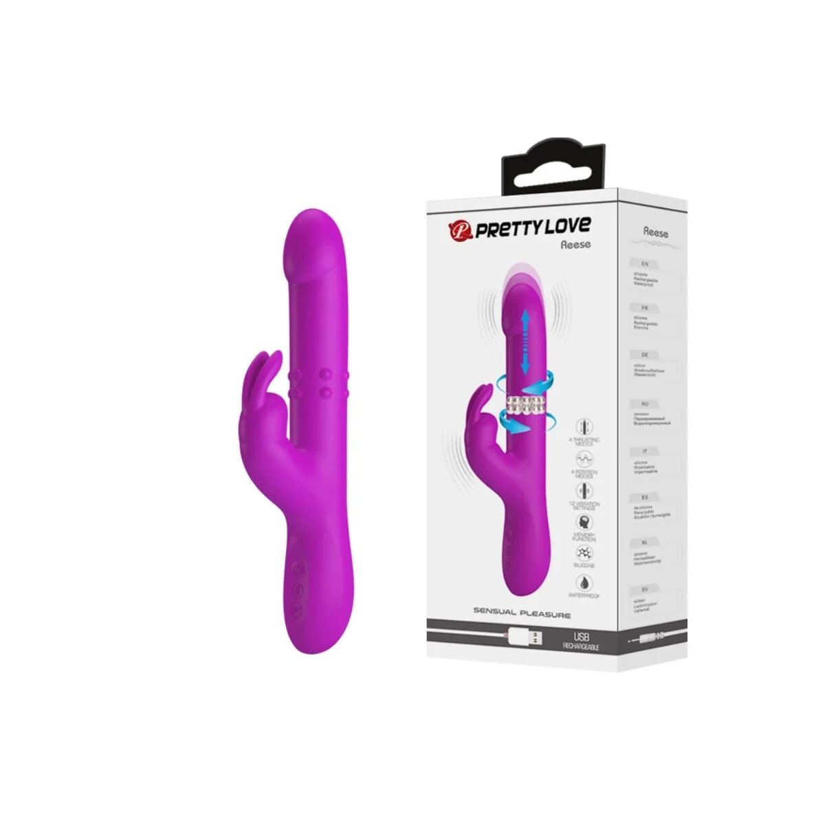 Reese Vibrator mit Lila Rotation von Pretty Love kaufen | Fesselliebe