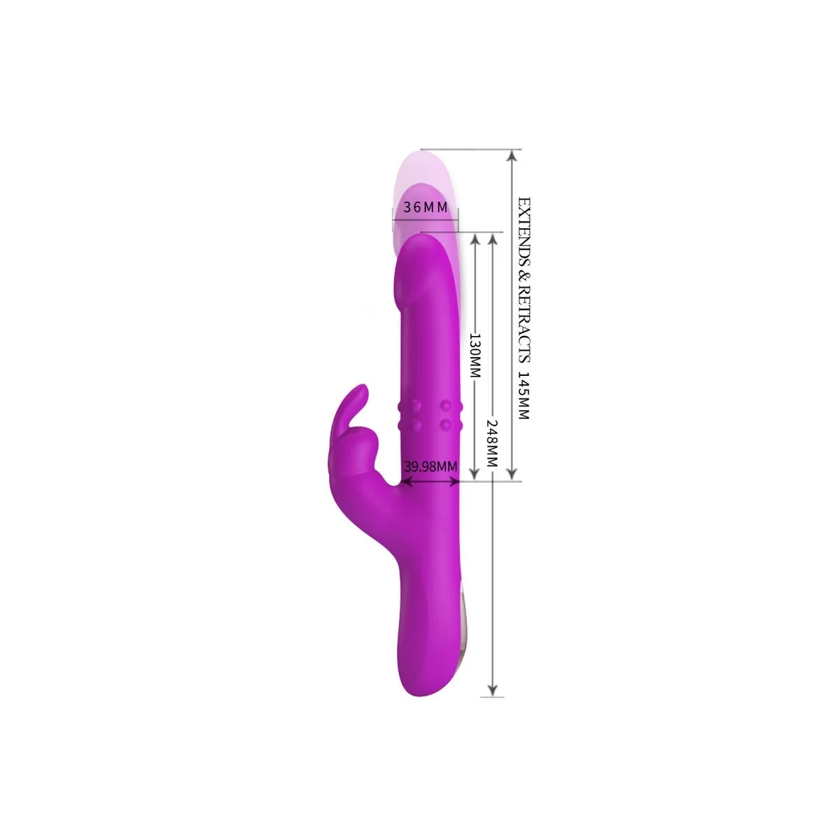Reese Vibrator mit Lila Rotation von Pretty Love kaufen | Fesselliebe