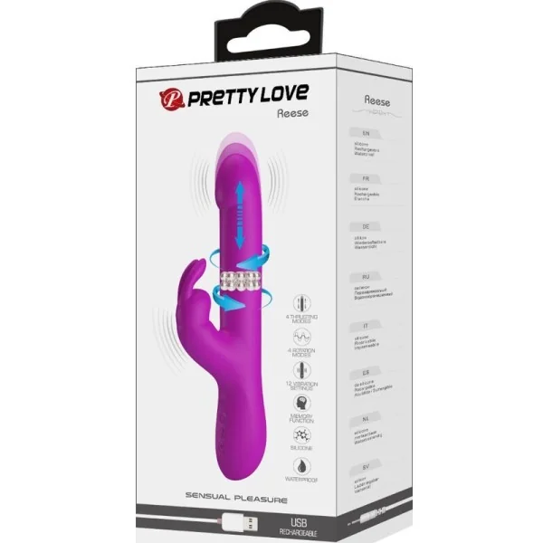 Reese Vibrator mit Lila Rotation von Pretty Love kaufen | Fesselliebe