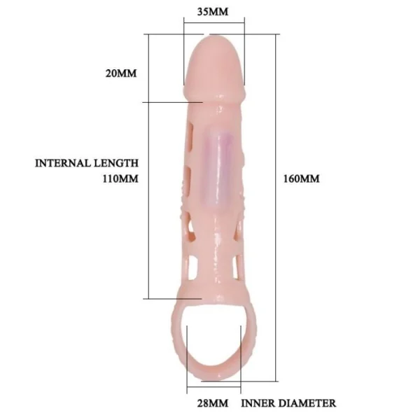 Harrison Penis Extender Cover mit Vibration und Riemen 13.5 cm von Pretty Love Male kaufen | Fesselliebe