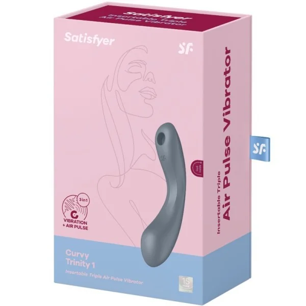 Curve Trinity 1 Air Pulse Vibration Grau von Satisfyer Air Pulse kaufen | Fesselliebe