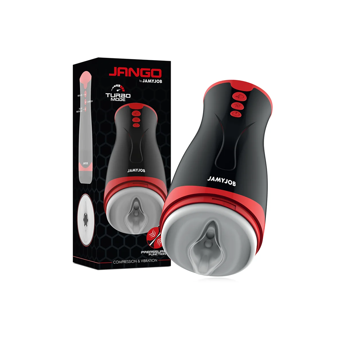 Jango Kompressions- und Vibrations-Masturbator von Jamyjob kaufen | Fesselliebe