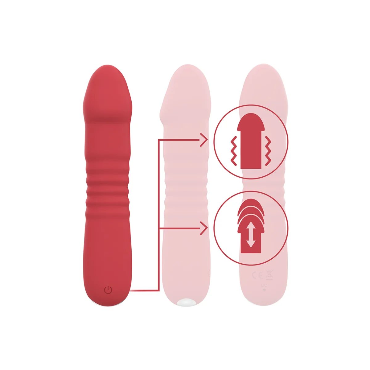 Juni Up & Down 10 Rote Vibrationen von Intense Fun kaufen | Fesselliebe