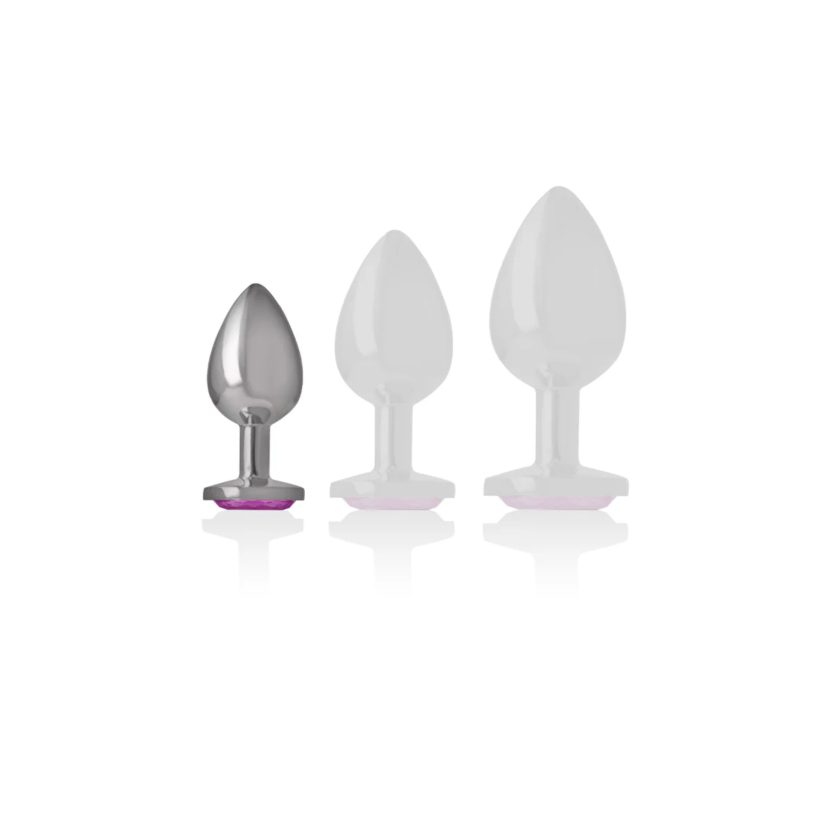 Aluminium-Metall-Anal-Stecker Rosa Herz Größe S von Intense Anal Toys kaufen | Fesselliebe