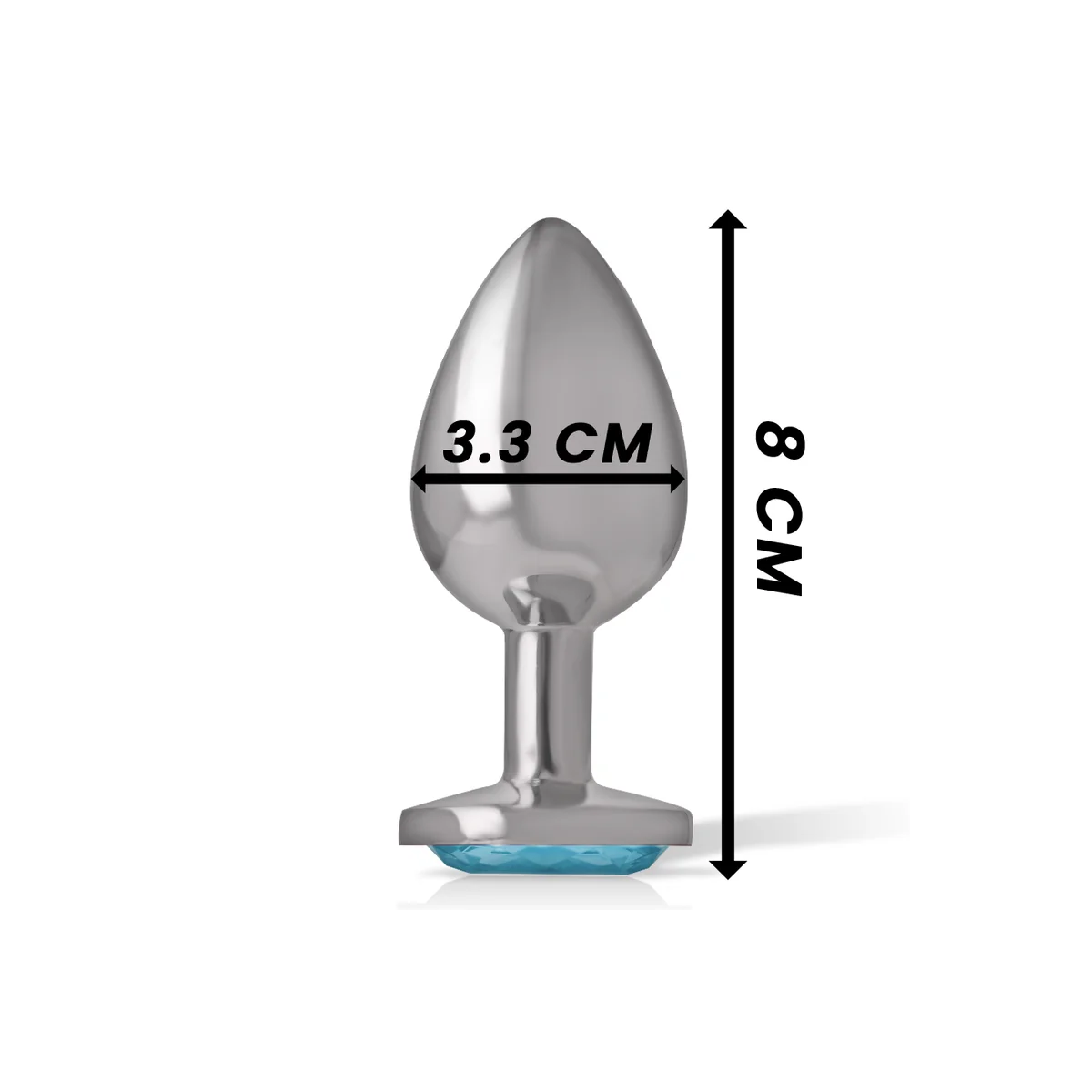 Aluminium-Metall-Anal-Stecker, Blaues Herz, Größe M von Intense Anal Toys kaufen | Fesselliebe
